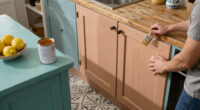 A Colorful Cottage Redo Brought Warmth To This Kitchen's Original Cabinets