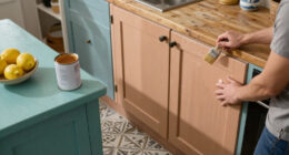 A Colorful Cottage Redo Brought Warmth To This Kitchen's Original Cabinets